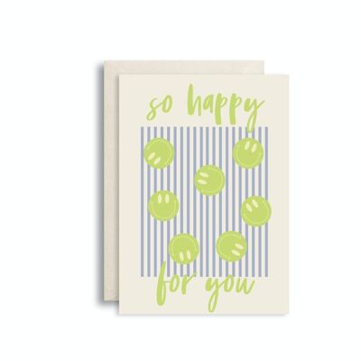 Greeting card so happy for you