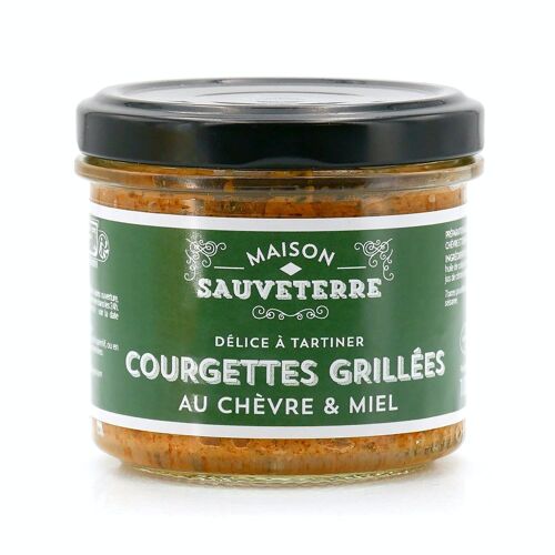 Courgettes grillées au chèvre & miel à tartiner - Verrine 100g