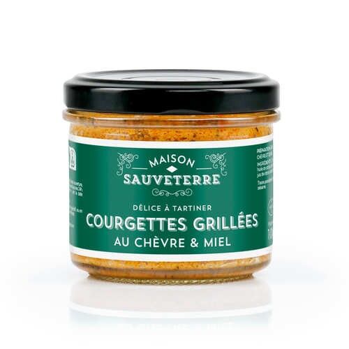 Zucchine grigliate con formaggio di capra e crema spalmabile al miele Maison Sauveterre - Vasetto da 100g
