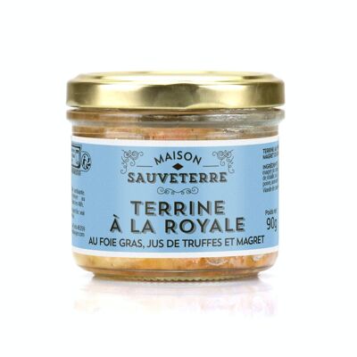 Terrine à la royale con foie gras, jugo de trufa y magret de pato - Verrine 90g