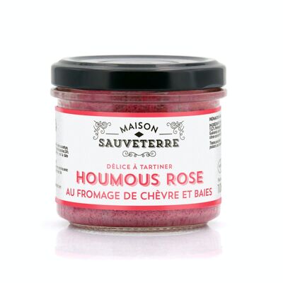 Houmous rose au fromage de chèvre et baies - Verrine 100g
