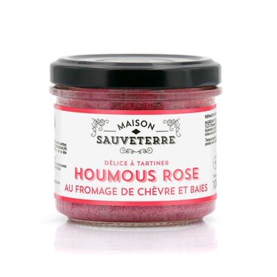 Houmous rose au fromage de chèvre et baies Maison Sauveterre - Pot de 100g