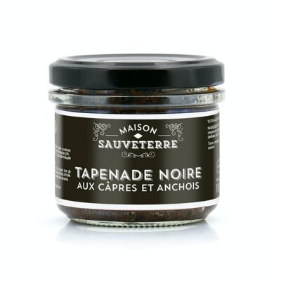 Black tapenade with capers and anchovies 100g pot