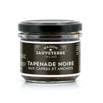 Tapenade noire aux câpres & anchois - Pot de 100g