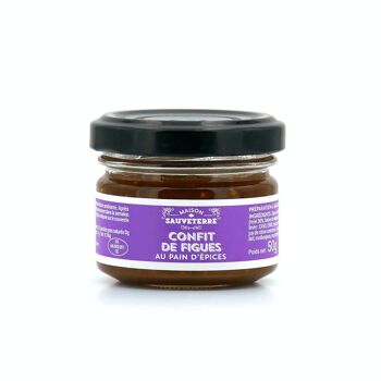 Confit de figues violettes au pain d'épices - Verrine 50g