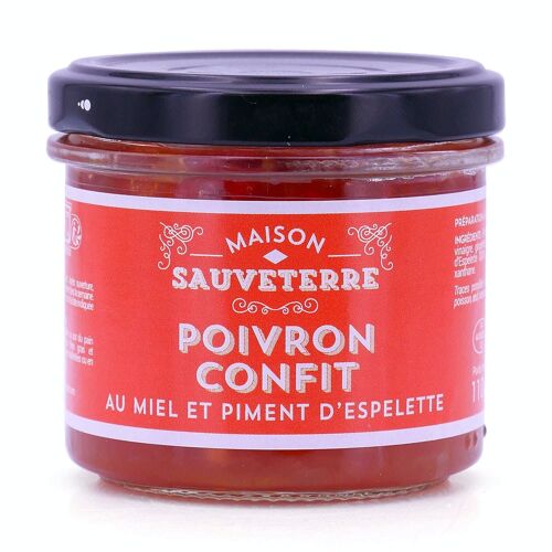 Poivrons confits au miel et au piment d'Espelette - Verrine 110g