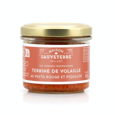 Terrine de volaille au pesto rouge et piquillos - Pot de 90g