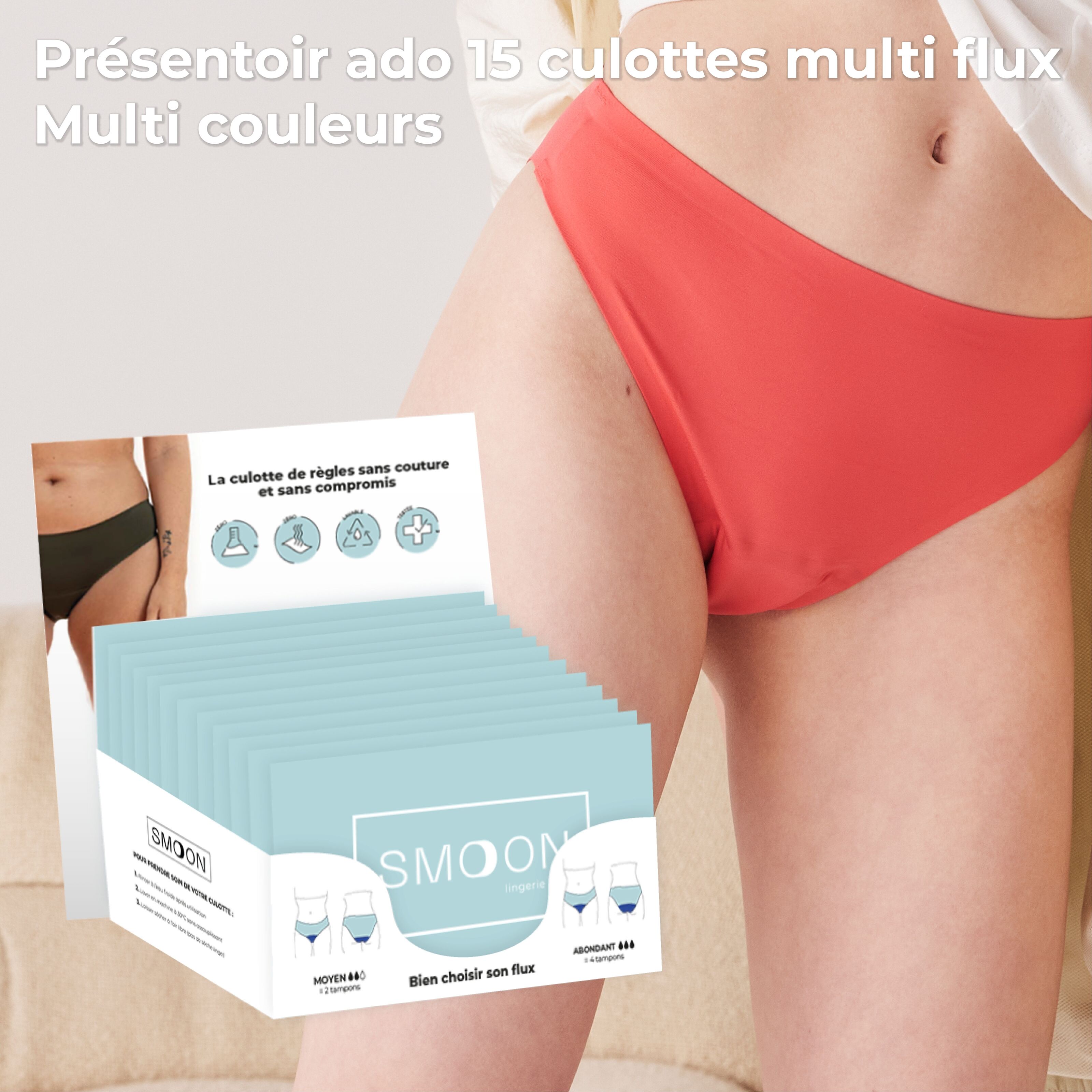 Culotte menstruelle sans couture pour Ado - Smoon Lingerie