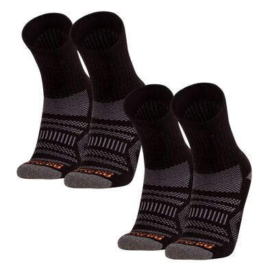 Altura I A2 Pair of Premium PIMA Cotton Hiking Socks, Padded, Anti-Blistering, Trekking Socks for Hiking - Outdoor Socks Trekking Sports Socks for Women and Men - Black