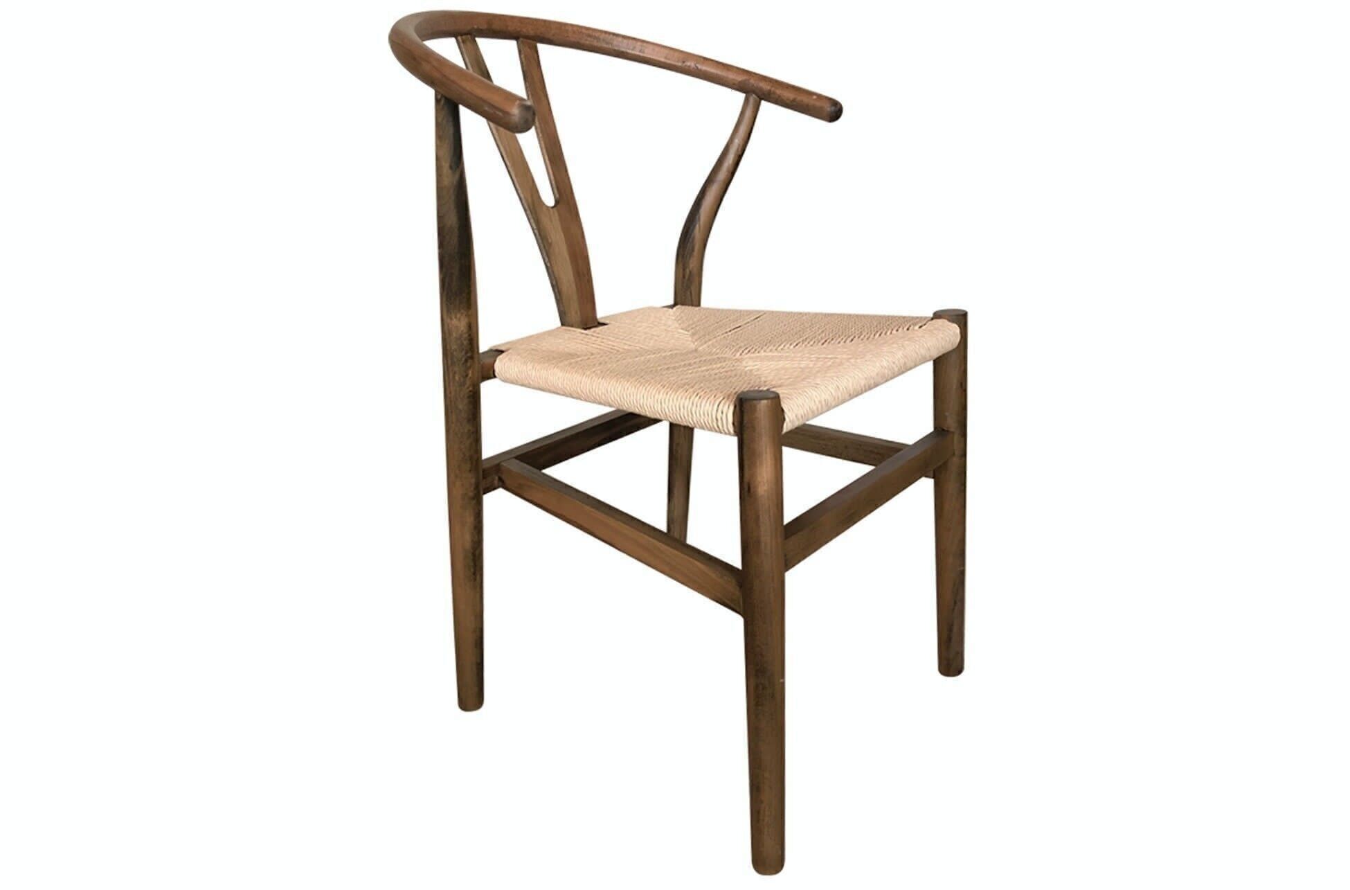 SEDIA DA PRANZO KIOTO LEGNO SCURO NATURALE / CORDA