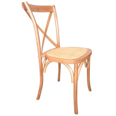 WOODEN DINING CHAIR PROVENCE NATURAL CLEAR / RATTAN.