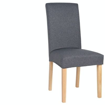 AFRICA DINING CHAIR WITH REMOVABLE GRAY / NATURAL COVER