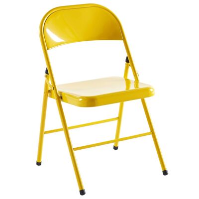 SILLA PLEGABLE METALICA FOLK AMARILLO