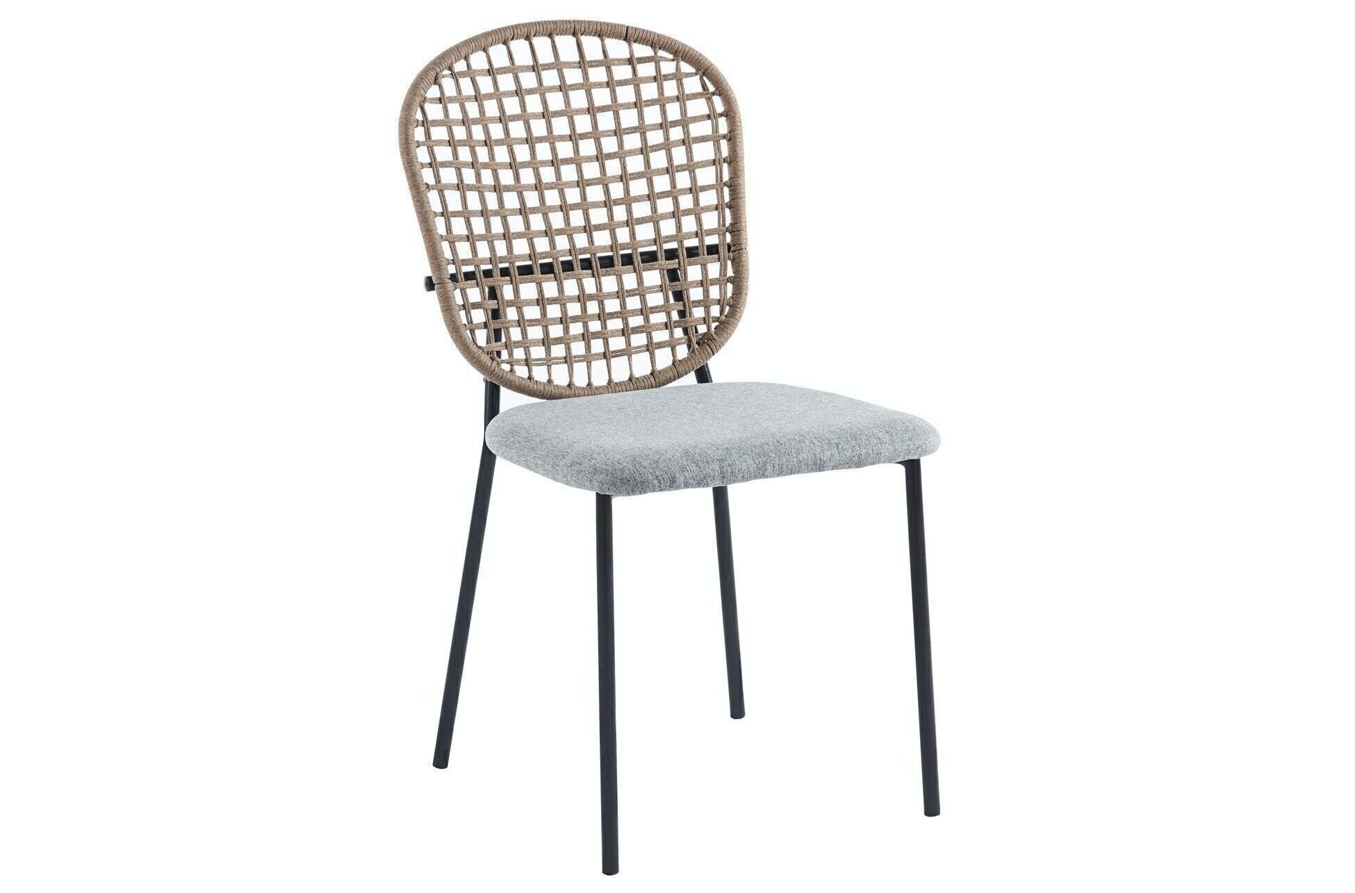 SEDIA DA PRANZO IN CORDA GRIGIA / CORDA MARRONE.