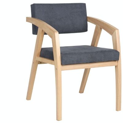 UDINE CHAIR GRAY / NATURAL COLOR WOOD.