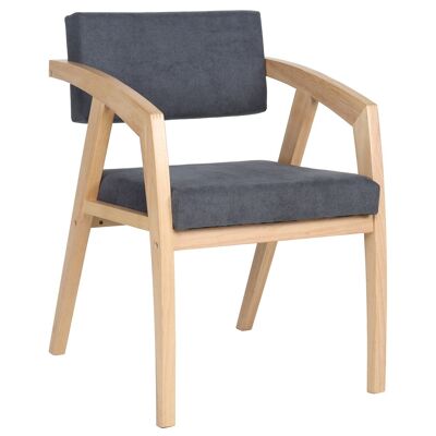 UDINE CHAIR GRAY / NATURAL COLOR WOOD.