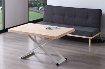 TABLE BASSE LEVANTE ZOE CHENE NORDIQUE / BLANC 3