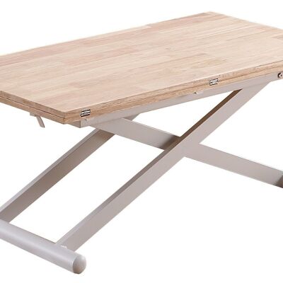 LIFT AND EXTENDABLE COFFEE TABLE NATURAL NORDISH OAK / WHITE.