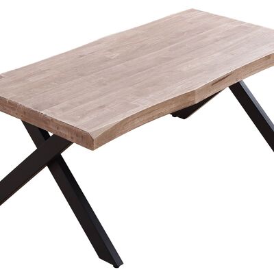 LIFTABLE COFFEE TABLE XENA HONEY OAK / BLACK SHAPE TOP.