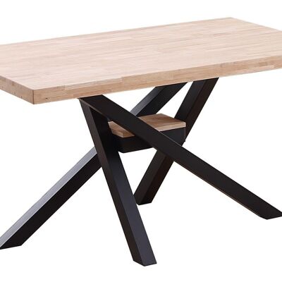 MESA COMEDOR FIJA XENA 140 ROBLE NORDISH / NEGRO.