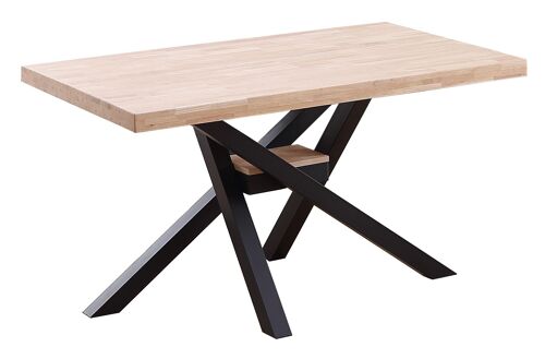 MESA COMEDOR FIJA XENA 140 ROBLE NORDISH / NEGRO.