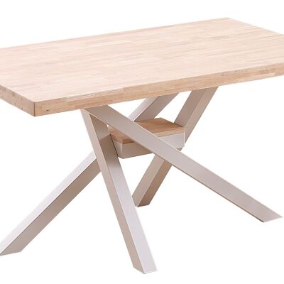 FIXED DINING TABLE XENA 140 NORDISH OAK / WHITE.