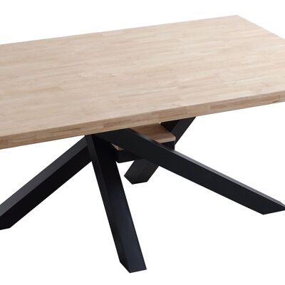 FIXED DINING TABLE XENA 160 NORDISH OAK / BLACK.