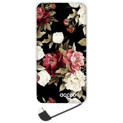 Batterie externe Modèle L - Design Dark Floral