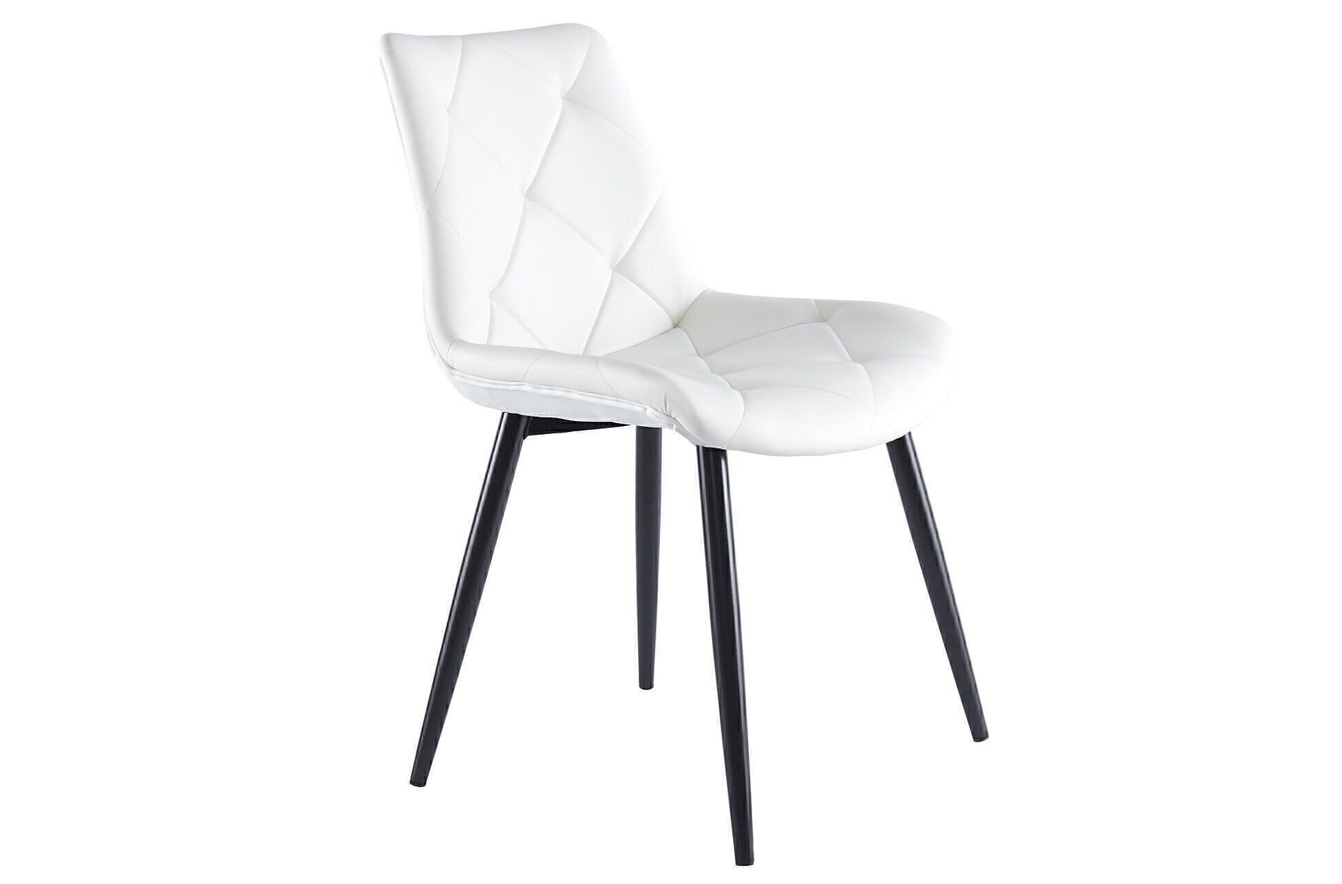 MARLENE ESSSTUHL SIMIL WEISS / SCHWARZES LEDER.