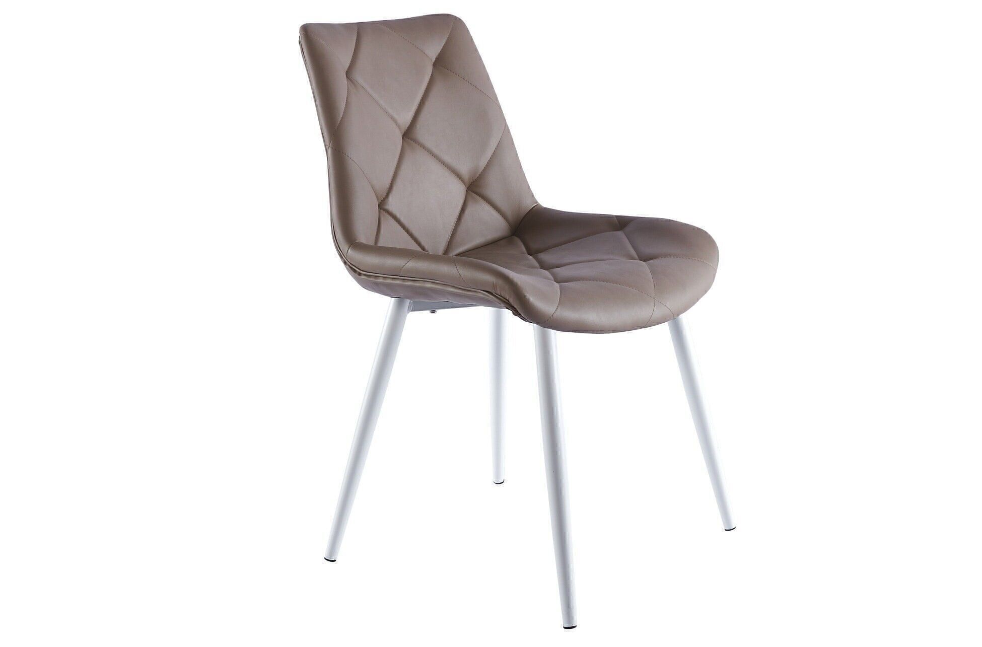 ESSSTUHL MARLENE SIMIL LEDER TAUPE / WEISS