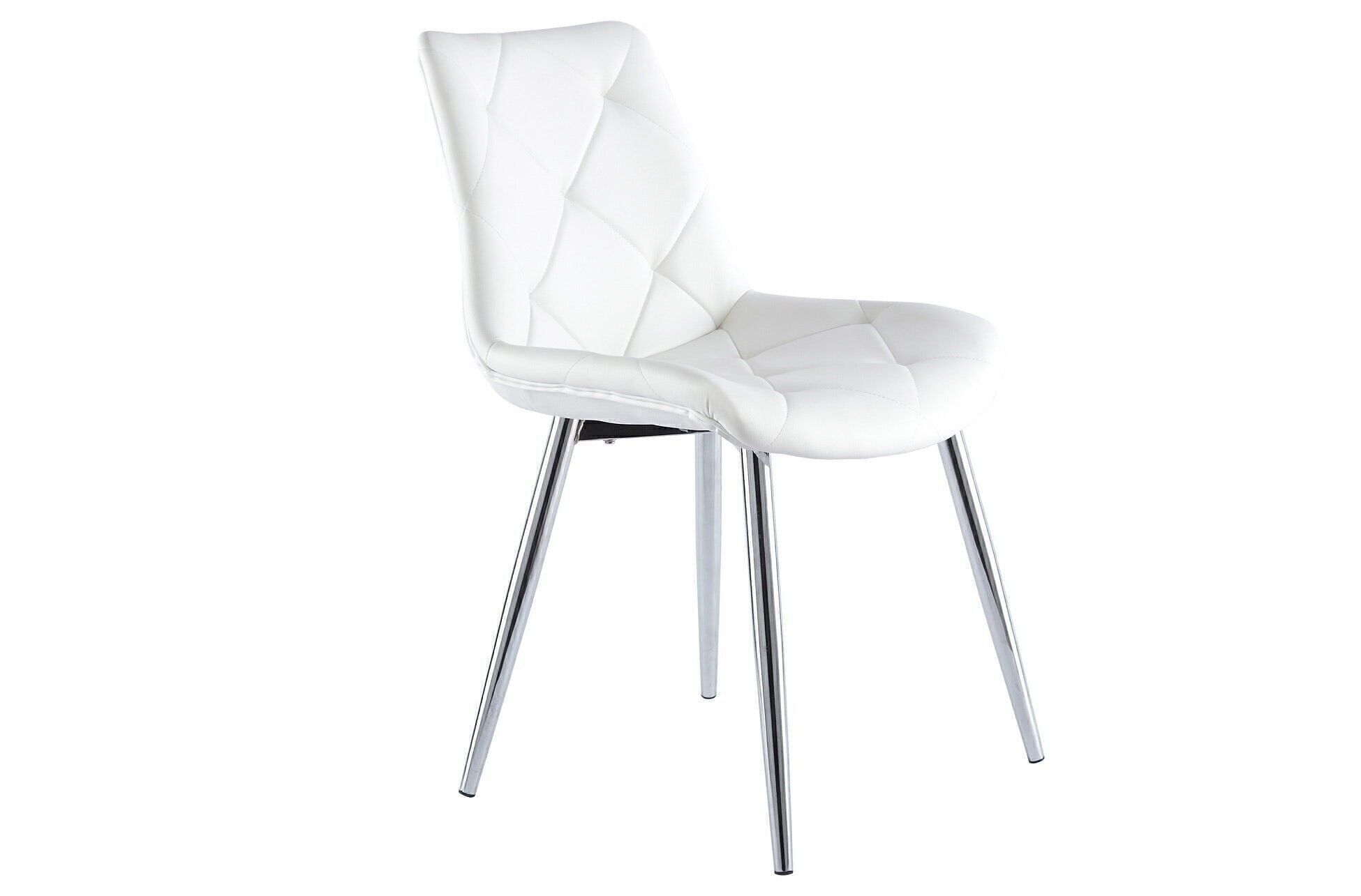 ESSSTUHL MARLENE SIMIL LEDER WEIß / CHROM