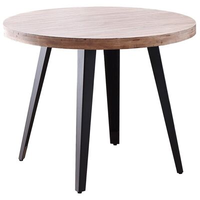 TABLE RONDE FIXE BERG CHÊNE MIEL / NOIR.