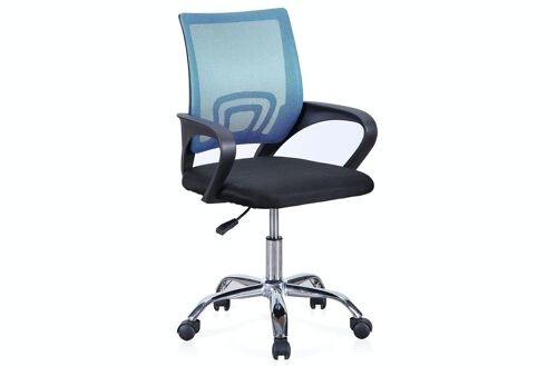 SILLA DE OFICINA GIRATORIA MODELO VITA NEGRO / AZUL