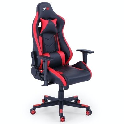SWIVEL AND RECLINING ARMCHAIR GAMER PRO BLACK / RED.