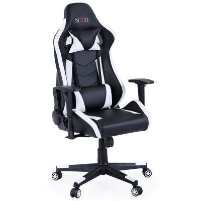 SWIVEL AND RECLINING ARMCHAIR GAMER NEO PRO BLACK / WHITE.