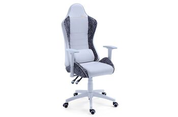 FAUTEUIL GAMER PIVOTANT ET INCLINABLE JORDAN LEOPARD BLANC / LEOPARD 1