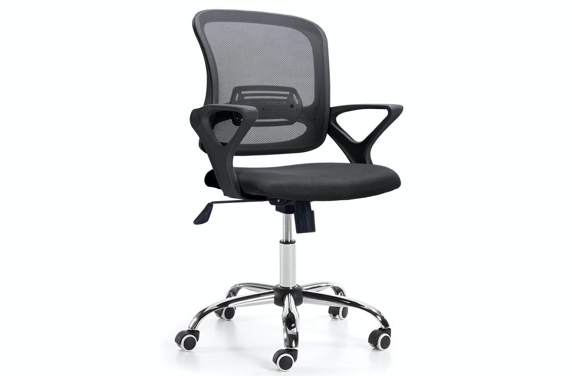 DREHBARER SCHREIBTISCHSTUHL BRISA MODELL SCHWARZ / CHROM.