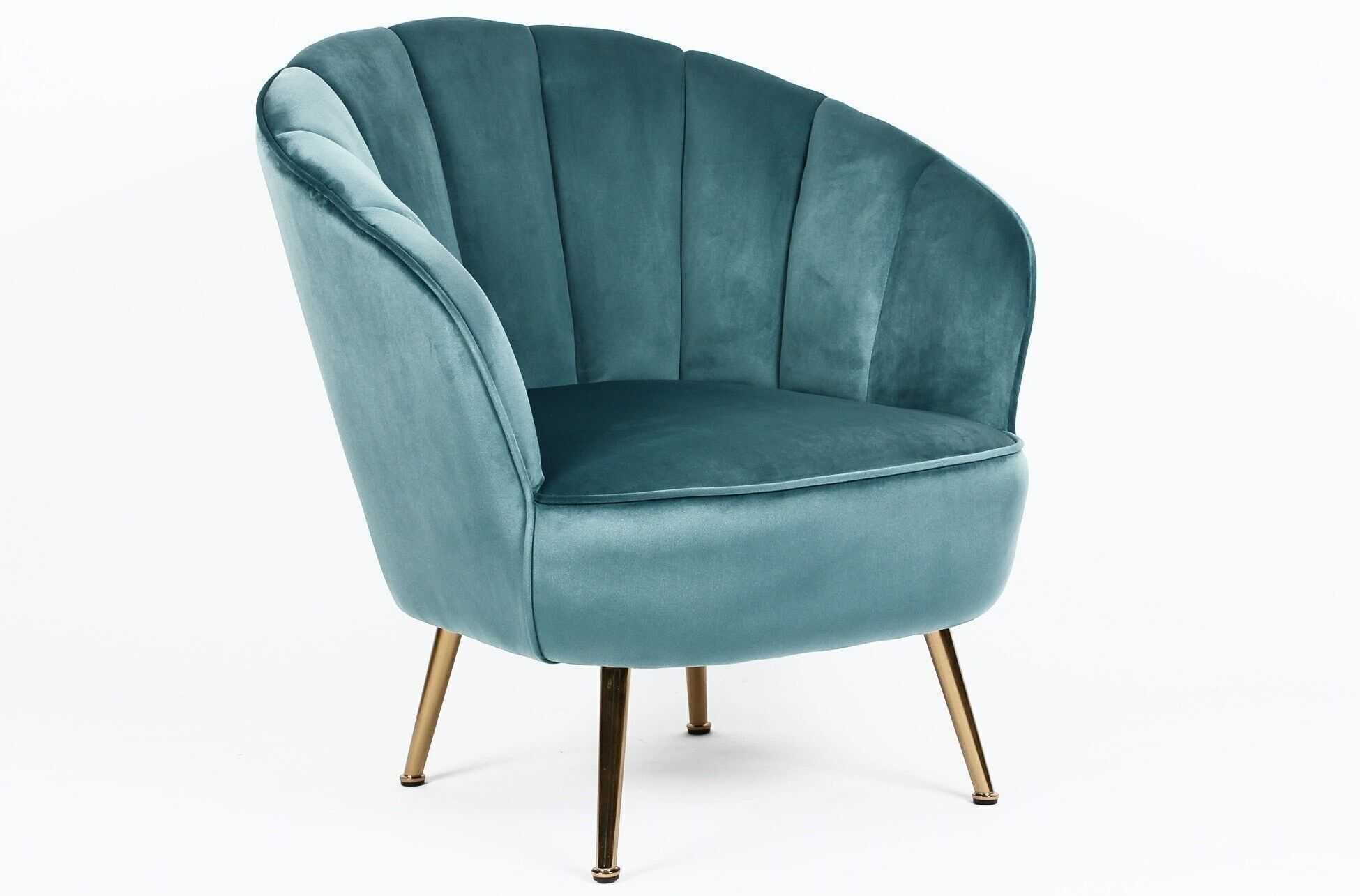 POLTRONA NEPTUNO IN VELLUTO VERDE ACQUAMARINA