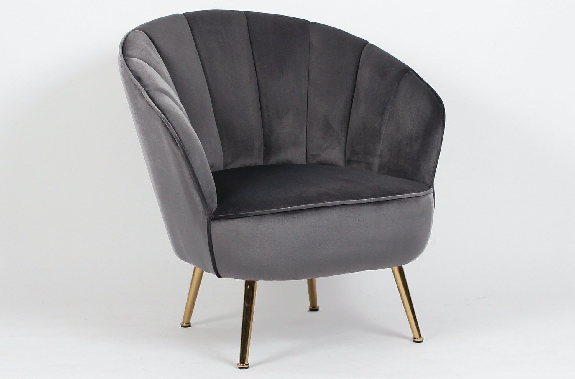 POLTRONA NEPTUNO VELLUTO GRIGIO