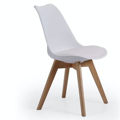 WHITE BISTRO MODEL DINING CHAIR.