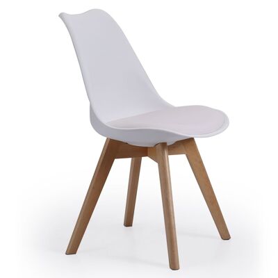 WHITE BISTRO MODEL DINING CHAIR.