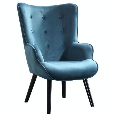 FAUTEUIL VOSS EN TISSU VERT AIGUE-MARINE