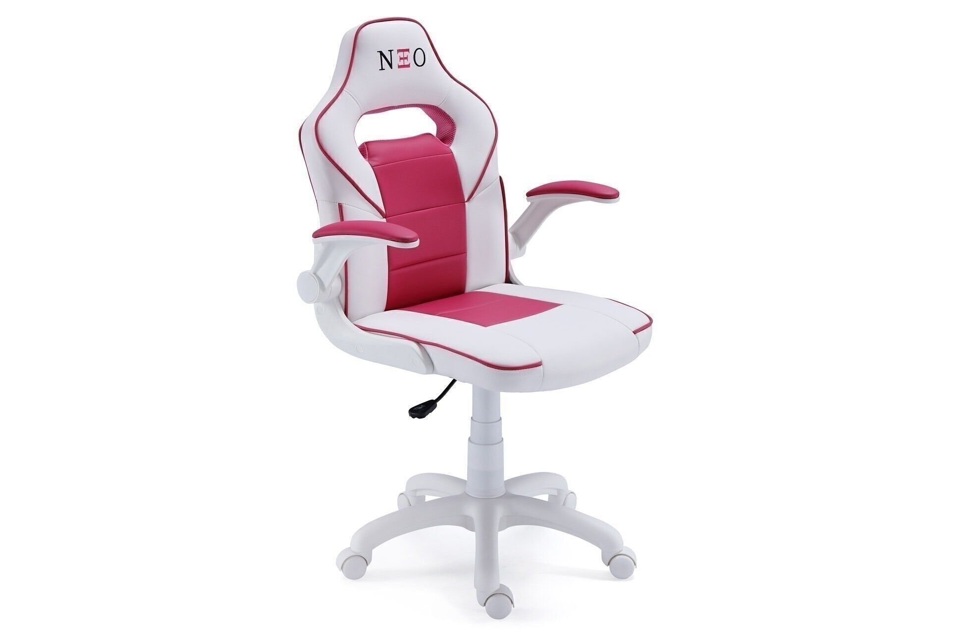 POLTRONA GAMER NEO SPORT CON SIMILPELLE BIANCO / FRAGOLA.