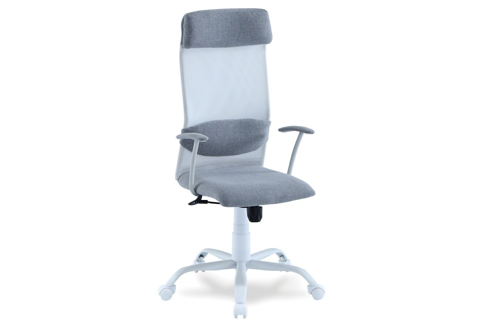 POLTRONA GIREVOLE NEIL BALI GRIGIO PERLA / RETE TRASPIRANTE BIANCA.