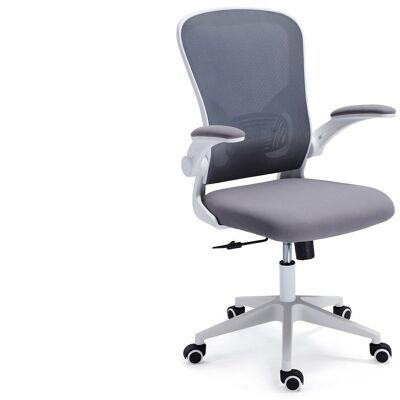 SWIVEL CHAIR LEXI GRAY BREATHABLE NET / WHITE STRUCTURE.