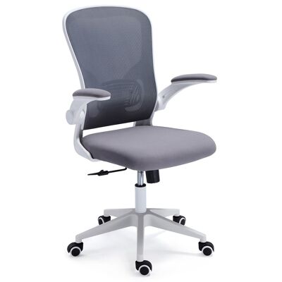SWIVEL CHAIR LEXI GRAY BREATHABLE NET / WHITE STRUCTURE.