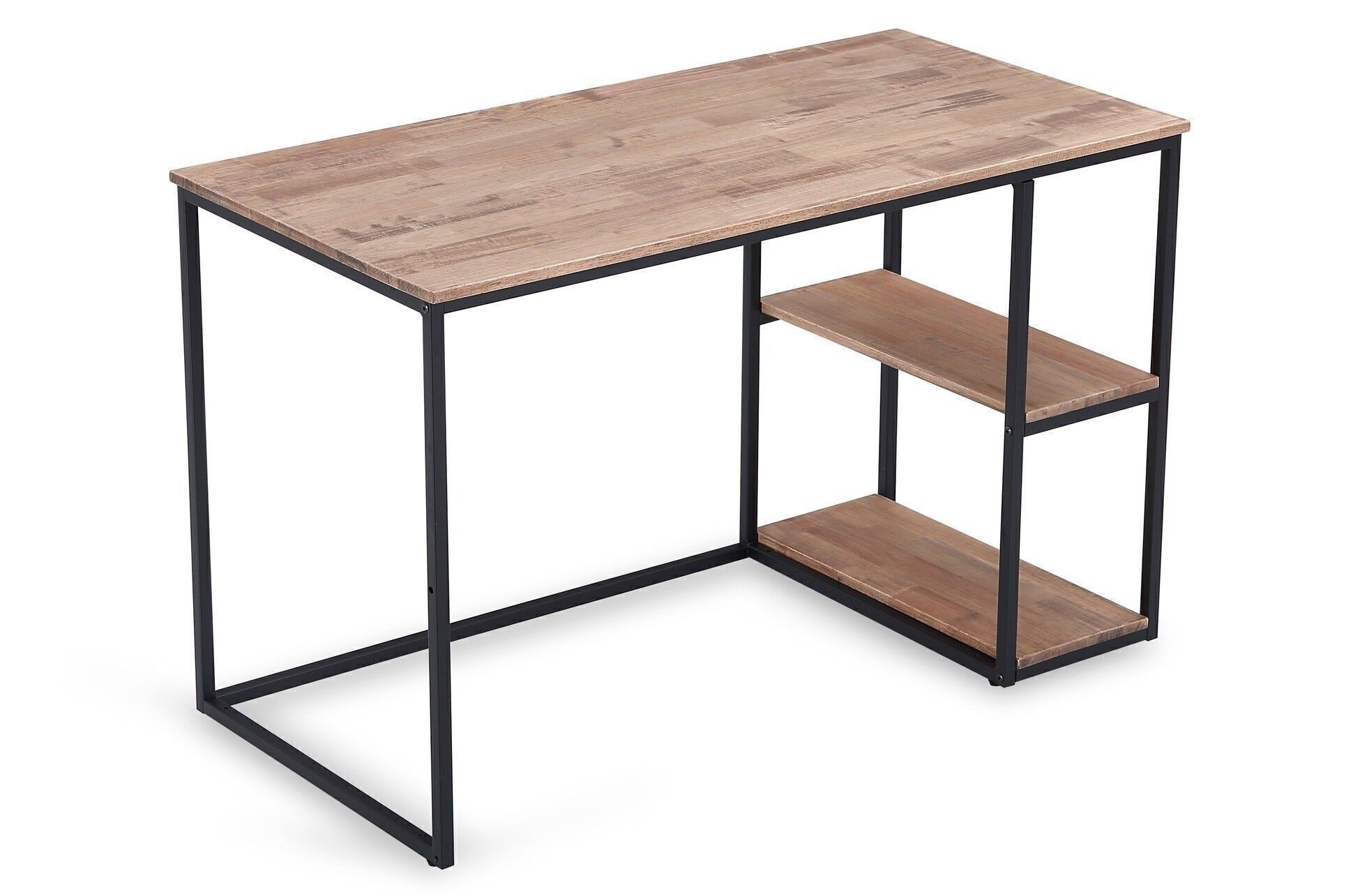 STUDIENTISCH MIT ABLAGEN JACK OAK HONEY / SCHWARZ.