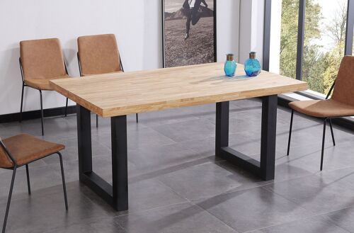 MESA COMEDOR FIJA LOFT ROBLE NORDISH / NEGRO.