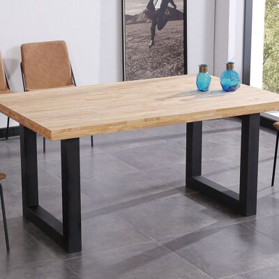 MESA COMEDOR FIJA LOFT ROBLE NORDISH / NEGRO.