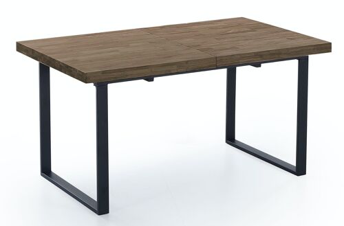 MESA COMEDOR EXTENSIBLE NATURAL ROBLE AMERICAN / NEGRO